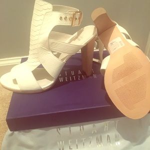 Stuart Weitzman Sandals Chalk King Cobra